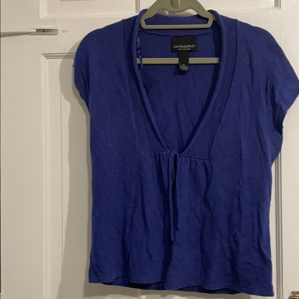 Cozy purple cashmere cardigan